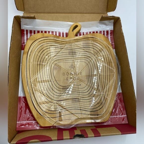 Bonnie & Pop Wooden Apple Collapsible Fruit Basket, New in box - Picture 9 of 9